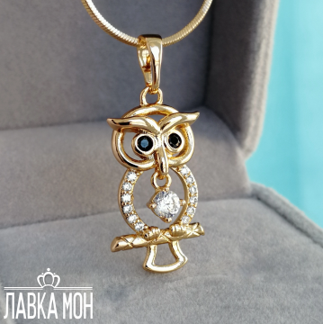 К-0410 Кулон «Сова на веточке»