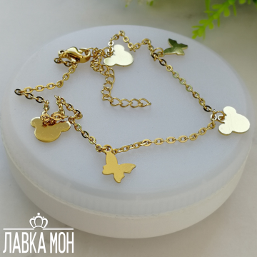 АЖБ-053 Браслет на НОГУ/руку (21,5-26 см)