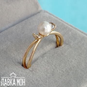 П-560 Кольцо "Жемчужный Бантик" (16)