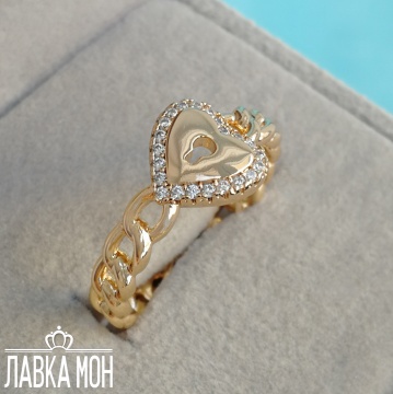 П-356 Кольцо "Сердце-Замок" (17.5)