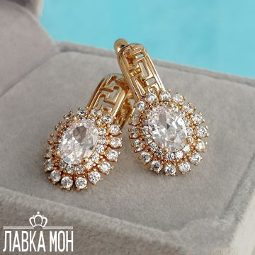 С-2024 Серьги "Овальные розетки"
