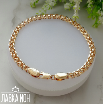 Б-182 Браслет «Двойной якорный» (21 см)