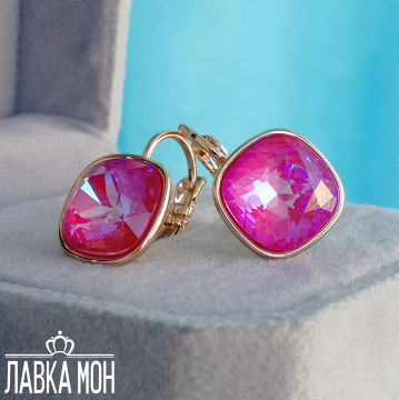С-1556 Серьги «Неоновая малина»