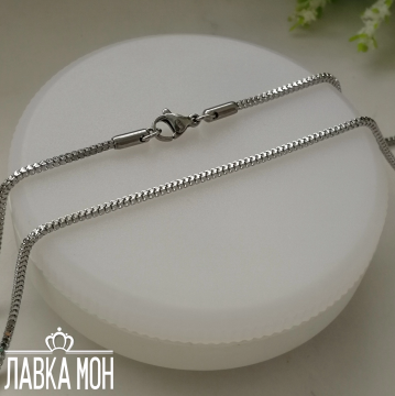 Ц-398 Кулонная цепочка «Квадратный венецианский шнур» (49.5 см)