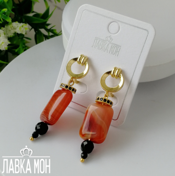 АС-111 Серьги из Сердолика