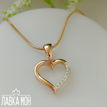 К-0439 Биколорный кулон "Сердце"